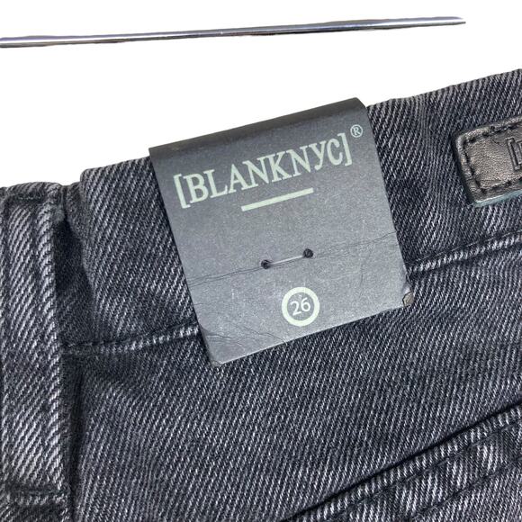 Blank NYC Black Cut Off Frayed High Waisted Shorts Sz 26 - Picture 5 of 8